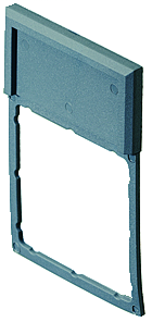 Schlegel QXJABT External nameplate holder 24 x 24 mm Charcoal QXJABT