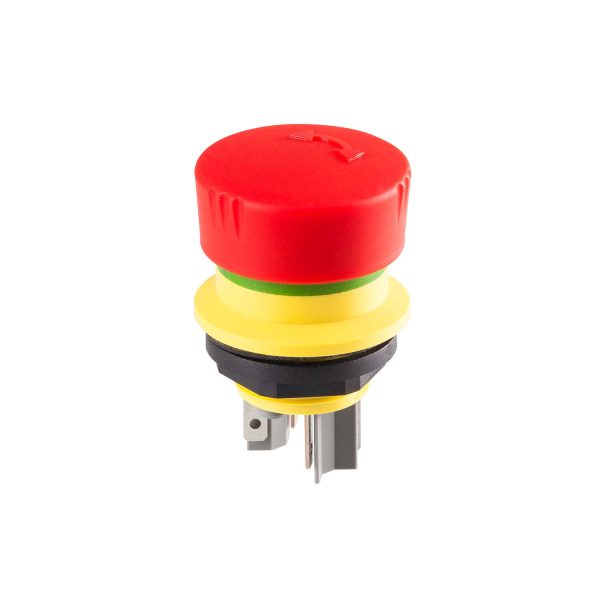 YVOO-Product-Image-1-1-600x600.jpg Schlegel YVOO E-Stops (mYnitron) 2 x NC Round 16.2 mm Faston Terminals 2.8 Mm X 0.5 Mm AgNi YVOO
