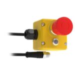 230300-Z ES-P(L)  Emergency Stop Switch OSSD Outputs M12 8 Pin Left Hand Connector Exit