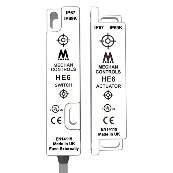 HE6-SS-FRONT-V2.jpg Mechan HE6-SS-20-DC-05M-SP (No LED) Safety Switch & Actuator