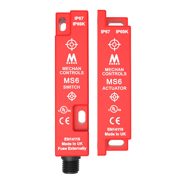 MS6-PLASTIC-QD-FRONT.jpg Mechan MS6-21-DC-QD-05M MAGNASAFE M12 QD C/W 5M CABLE