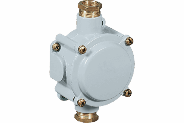 P115135 NAVE JUNCTION BOX IN BRASS UNAV 1398 WITH TERMINAL BLOCK 4X6 MM -CABLE GLAND 24X14