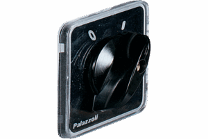 P292116 CAM BLACK FLUSH-MOUNTING HANDLE WITH FRONT-PLATE IN ALUMINIUM FOR SWITCHES 16/25A