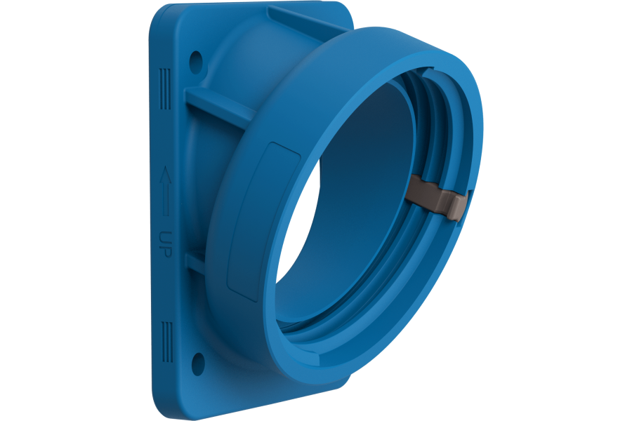 P419036 X-CEE 20ANGLED PANEL MOUNTED FLANGE 125A 2P/3P/3P+N+E IP66/67/68/69