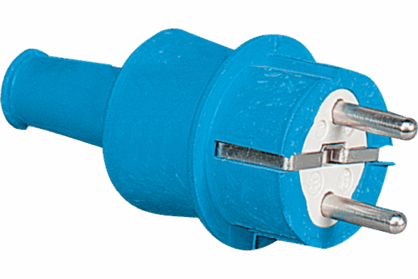 P437012 SPIN SCHUKO PLUG 2P+E 10/16A 250V IN RUBBER IP44