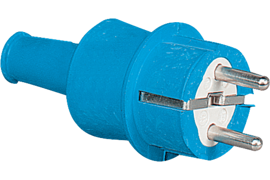 P437012 SPIN SCHUKO PLUG 2P+E 10/16A 250V IN RUBBER IP44