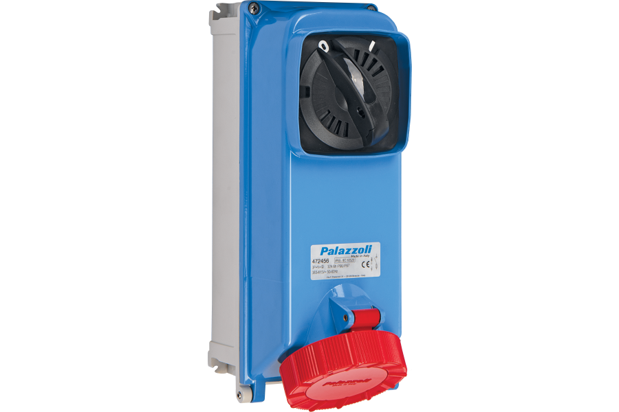 P460346 ALUPRES SWITCHED SOCKET IN ALUMINIUM ALLOY WITH MECHANICAL INTERLOCK 3P+N+E 63A 200/346-240/415V~ 50-60HZ 6H IP66/67/69