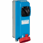 P472771 TAIS SWITCHED SOCKET IN THERMOSETTING GRP WITH MECHANICAL INTERLOCK AND FUSE-HOLDER 32A 3P+E 380/440 V 50/60HZ 3H