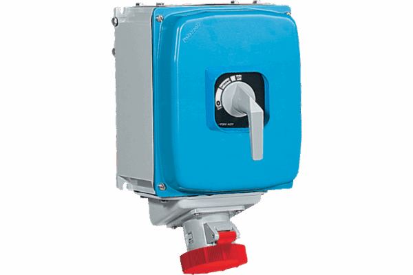 P473447 ALUPRES SWITCHED SOCKET IN ALUMINIUM ALLOY WITH ELECTRICAL INTERLOCK + MCCB + RCD 125A 3P+N+E 500V 7H