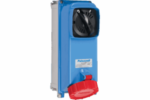 P474257 ALUPRES SWITCHED SOCKET IN ALUMINIUM ALLOY WITH MECHANICAL INTERLOCK AND MCB 63A 3P+N+E 57/100-75/130V~ 50-60HZ 4H IP66/67/69