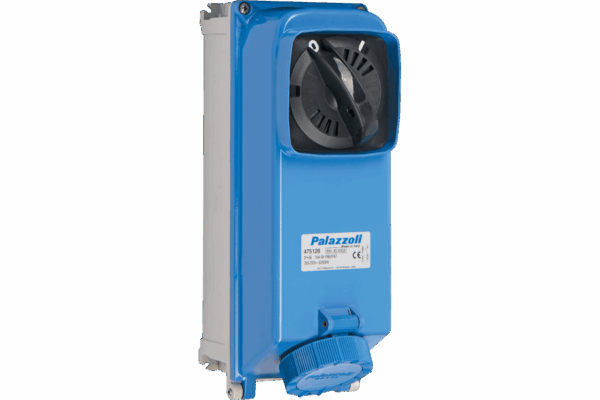 P472557 ALUPRES SWITCHED SOCKET IN ALUMINIUM ALLOY WITH MECHANICAL INTERLOCK AND FUSE-HOLDER 63A 3P+N+E 277/480-288/500V~ 50-60HZ 7H IP66/67/69