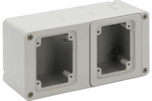 P579702 TOPTER WALL-MOUNTED BOX FOR 2 HORIZONTAL SOCKET-OUTLETS TOPTER SERIES 103X206 IP55