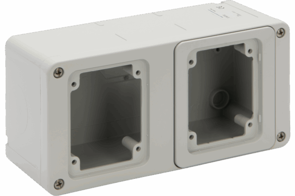 P579702 TOPTER WALL-MOUNTED BOX FOR 2 HORIZONTAL SOCKET-OUTLETS TOPTER SERIES 103X206 IP55
