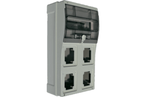 P579822 TOPTER DISTRIBUTION BOARD WITH TRANSPARENT WINDOW FOR 2 SOCKETS IP66
