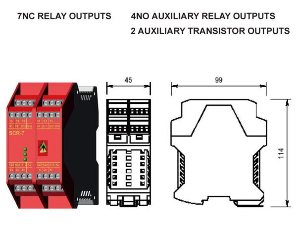 180040 SCR-7 7NC 4NO 24V std screw terminals
