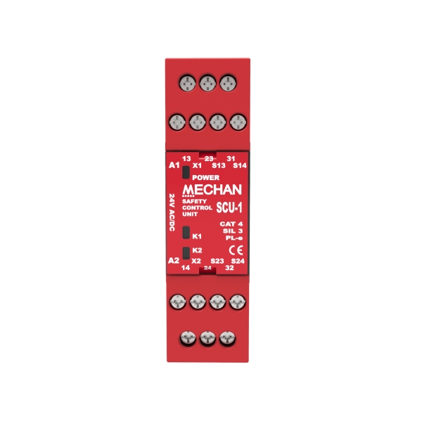 SCU1-FRONT-3D.jpg Mechan SCU1 Safety Control Unit 24 VDC