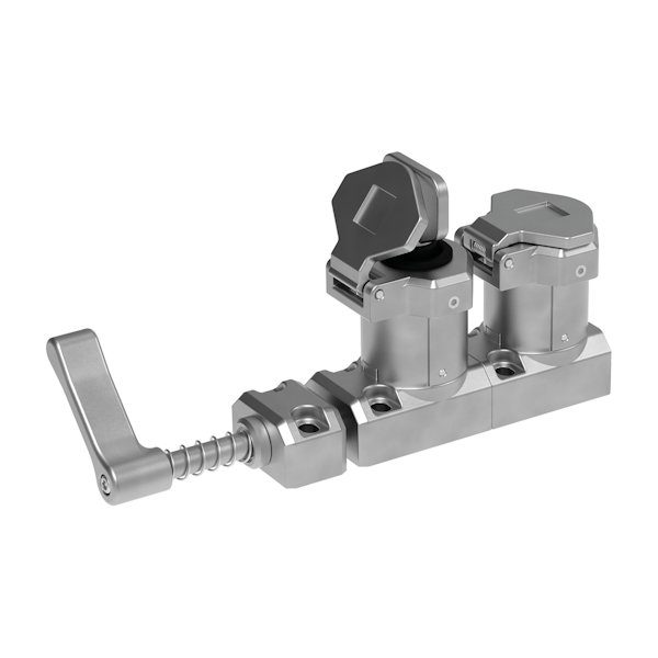SS-HD-tongue-interlock-with-dual-key-for-IDEM-trapped-key-interlock.jpg M-HD-11 Handle Interlock with Spring Dual Key 1 Key Trapped 1 Key
