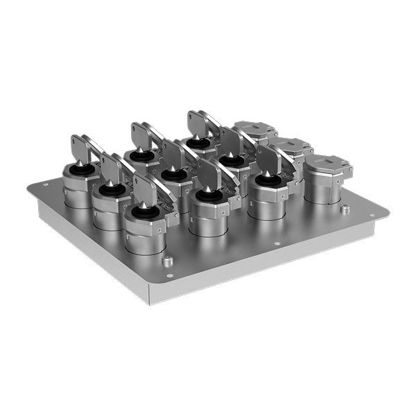 SS-MX-P-12-Key-exchange-panel-with-3-IN-and-up-to-9-OUT.jpg SS-MX-B-12-1X9 SS-MX-12 Key Exchange-Box Mount-1x9