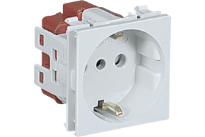 P643216 PT60 MODULAR SOCKET UNEL/COMPLEMENTARY 2P+E 10/16A SIDE EARTH/CENTRAL 2 MODULES
