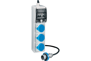 P670031 ENERGYGO PORTABLE ACS BOARD WITH 3 INTERLOCKED SOCKETS 2X 16A 2P+E 220V/1X16A 3P+E 380V