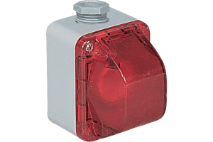 P800061 TAIS MIGNON RED LAMP IN THERMOSETTING GRP FOR WALL MOUNTING WITH LAMPHOLDER E14 1XM20 250V IP65