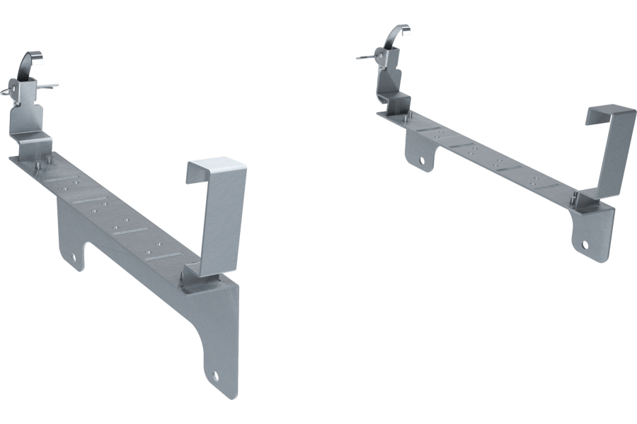 P811931 Par of supports in stainless steel AISI 304 for axial quick adjustable fixing