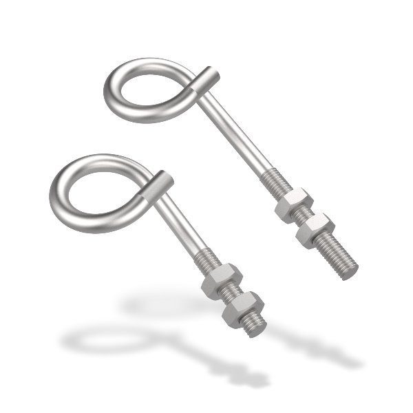 140047-LONG Pigtail Eyebolt Long Stainless Steel