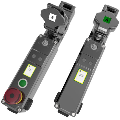 Idem 820001-PB-ES: M-TS-SR 2NC 2NO Manual Release M20 + Push Button & E-Sto
