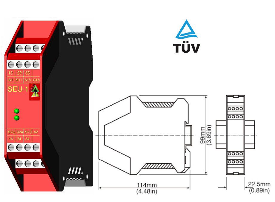 Idem 180012-P: SEU-1 Expansion module 230V pluggable screw terminals