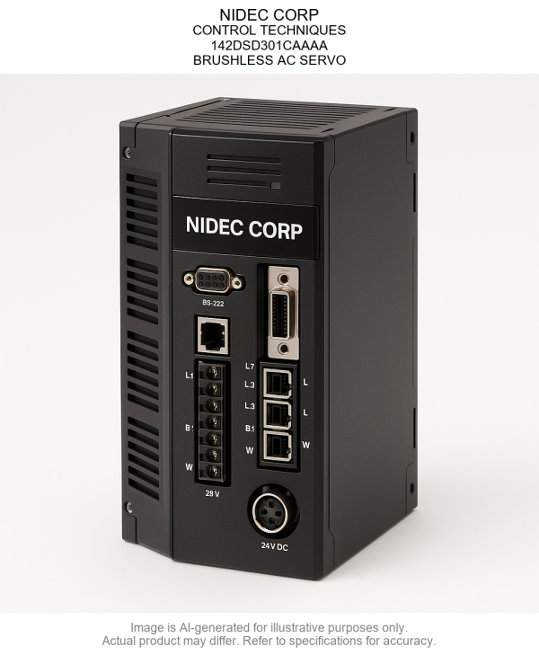 NIDEC CORP; CONTROL TECHNIQUES; 142DSD301CAAAA; BRUSHLESS AC SERVO