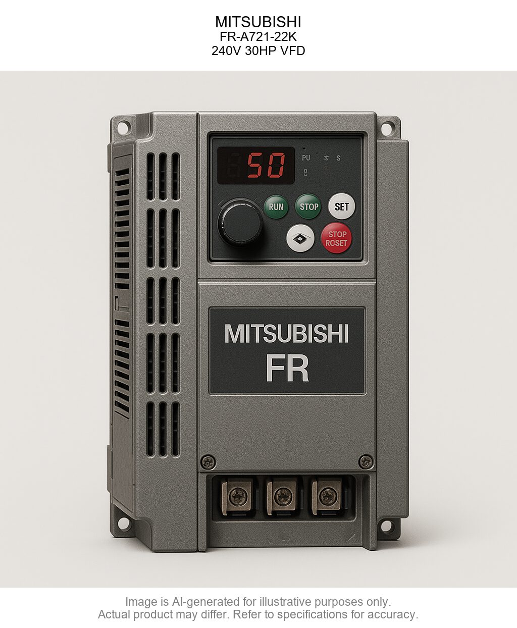 MITSUBISHI; FR-A721-22K; 240V 30HP Variable Frequency Drive