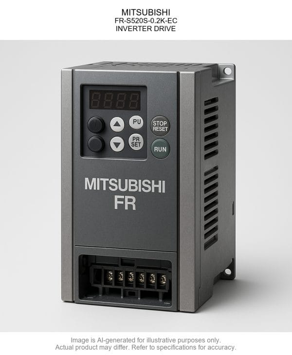 FR-S520S-0.2K-EC.png MITSUBISHI; FR-S520S-0.2K-EC; INVERTER DRIVE