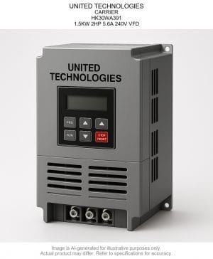 UNITED TECHNOLOGIES; CARRIER; HK30WA391; 1.5KW 2HP 5.6A 240V Variable Frequency Drive