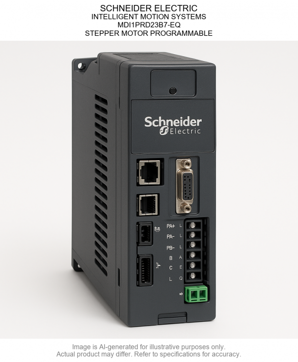 MDI1PRD23B7-EQ.png SCHNEIDER ELECTRIC; INTELLIGENT MOTION SYSTEMS; MDI1PRD23B7-EQ; STEPPER MOTOR PROGRAMMABLE