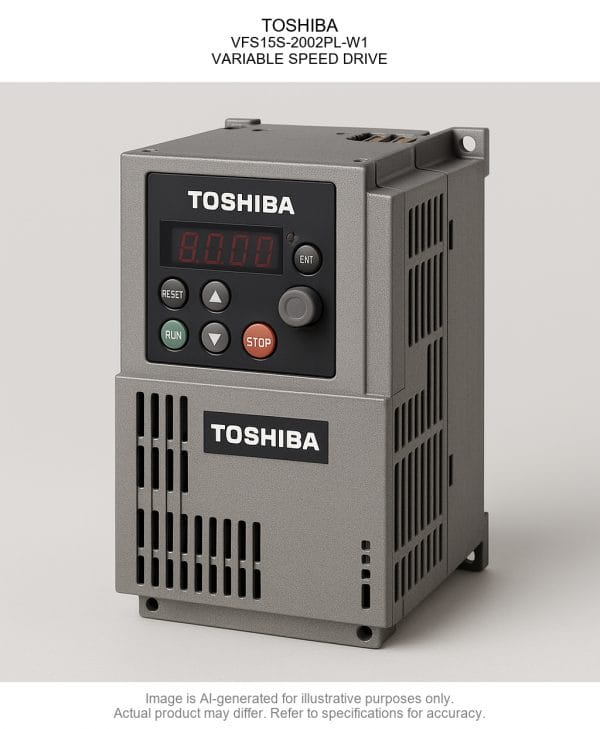 VFS15S-2002PL-W1.png TOSHIBA; VFS15S-2002PL-W1; VARIABLE SPEED DRIVE