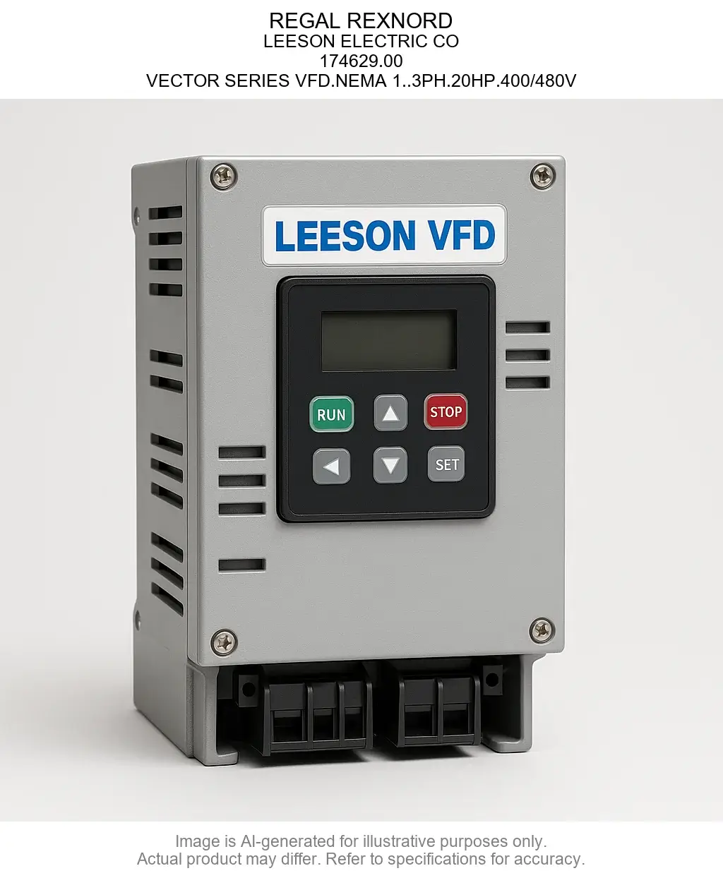 REGAL REXNORD; LEESON ELECTRIC CO; 174629.00; VECTOR SERIES Variable Frequency Drive.NEMA 1..3PH.20HP.400/480V