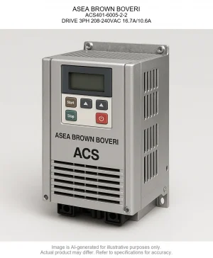 ASEA BROWN BOVERI; ACS401-6005-2-2; DRIVE 3PH 208-240VAC 16.7A/10.6A