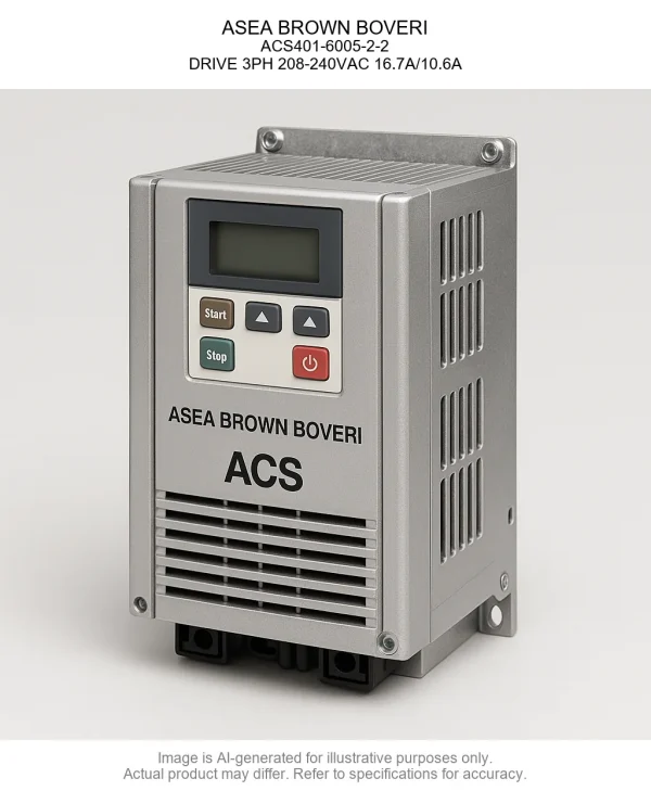 ACS401-6005-2-2.webp ASEA BROWN BOVERI; ACS401-6005-2-2; DRIVE 3PH 208-240VAC 16.7A/10.6A