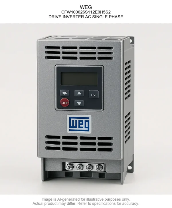 CFW100026S112E0H5S2.webp WEG; CFW100026S112E0H5S2; DRIVE INVERTER AC SINGLE PHASE