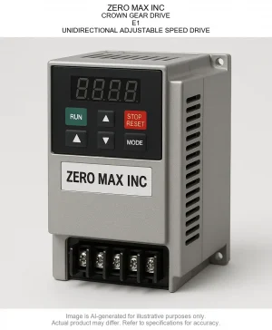 ZERO MAX INC; CROWN GEAR DRIVE; E1; UNIDIRECTIONAL ADJUSTABLE SPEED DRIVE