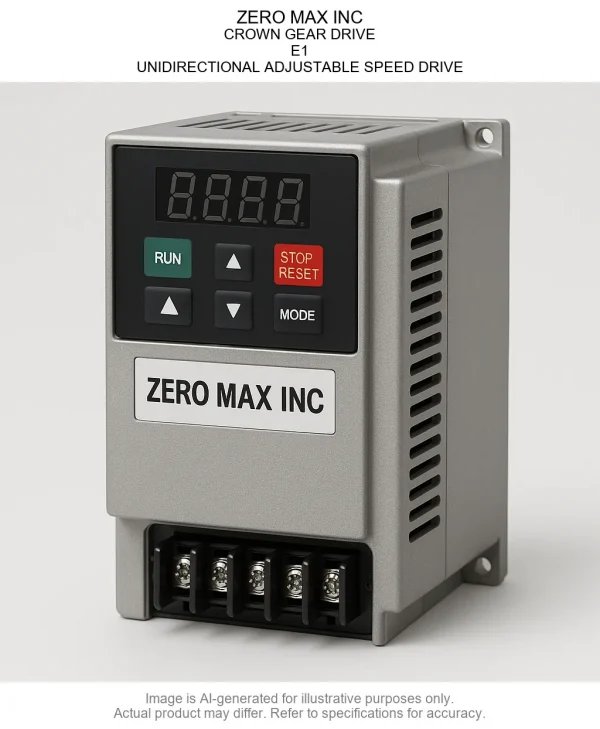 ZERO MAX INC; CROWN GEAR DRIVE; E1; UNIDIRECTIONAL ADJUSTABLE SPEED DRIVE