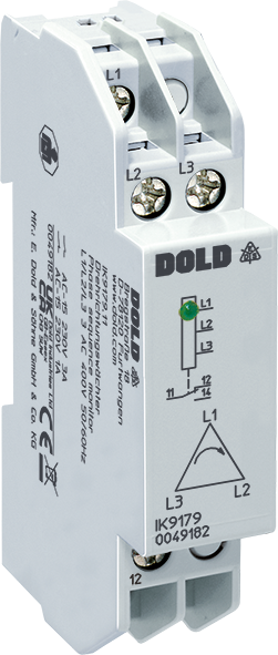 IK9179_600x600.png DOLD 0052482: IK9179.11 3AC50/60HZ 230V Phase Sequence Monitor (Phase Sequence Relay)