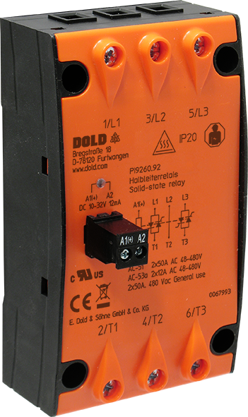 DOLD 0067993: PI9260.92 AC48-480V 50/12A Solid-state relay / contactor