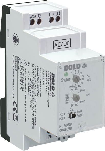 DOLD 0068858: RL5889.11 AC/DC24-240V 1K-300K Insulation monitor