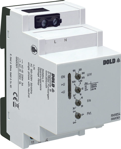 DOLD 0069301: RN9854.11 AC150-528V 4-20% 0-30S Voltage Relay