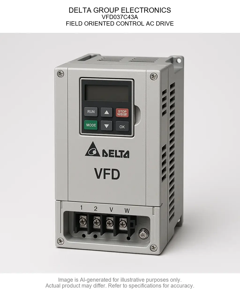 DELTA GROUP ELECTRONICS; Variable Frequency Drive037C43A; FIELD ORIENTED CONTROL AC DRIVE