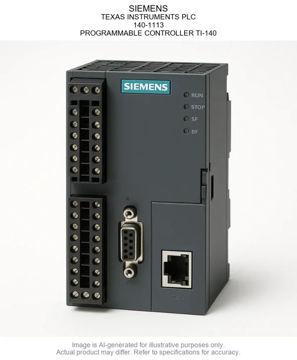 SIEMENS; TEXAS INSTRUMENTS PLC; 140-1113; PROGRAMMABLE CONTROLLER TI-140