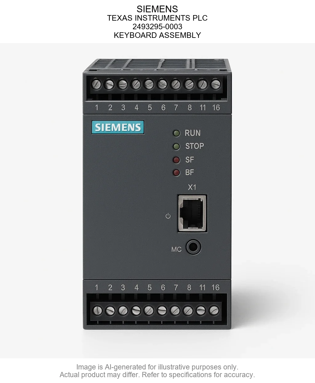SIEMENS; TEXAS INSTRUMENTS PLC; 2493295-0003; KEYBOARD ASSEMBLY