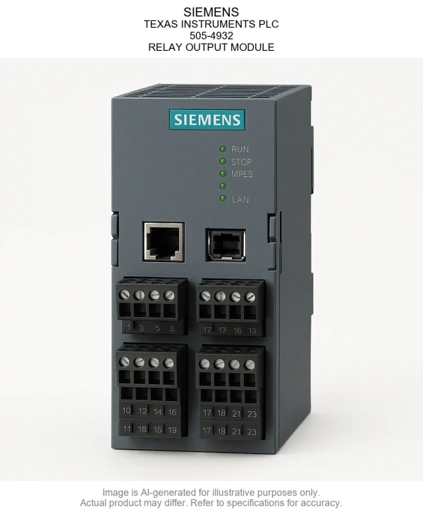 SIEMENS; TEXAS INSTRUMENTS PLC; 505-4932; RELAY OUTPUT MODULE