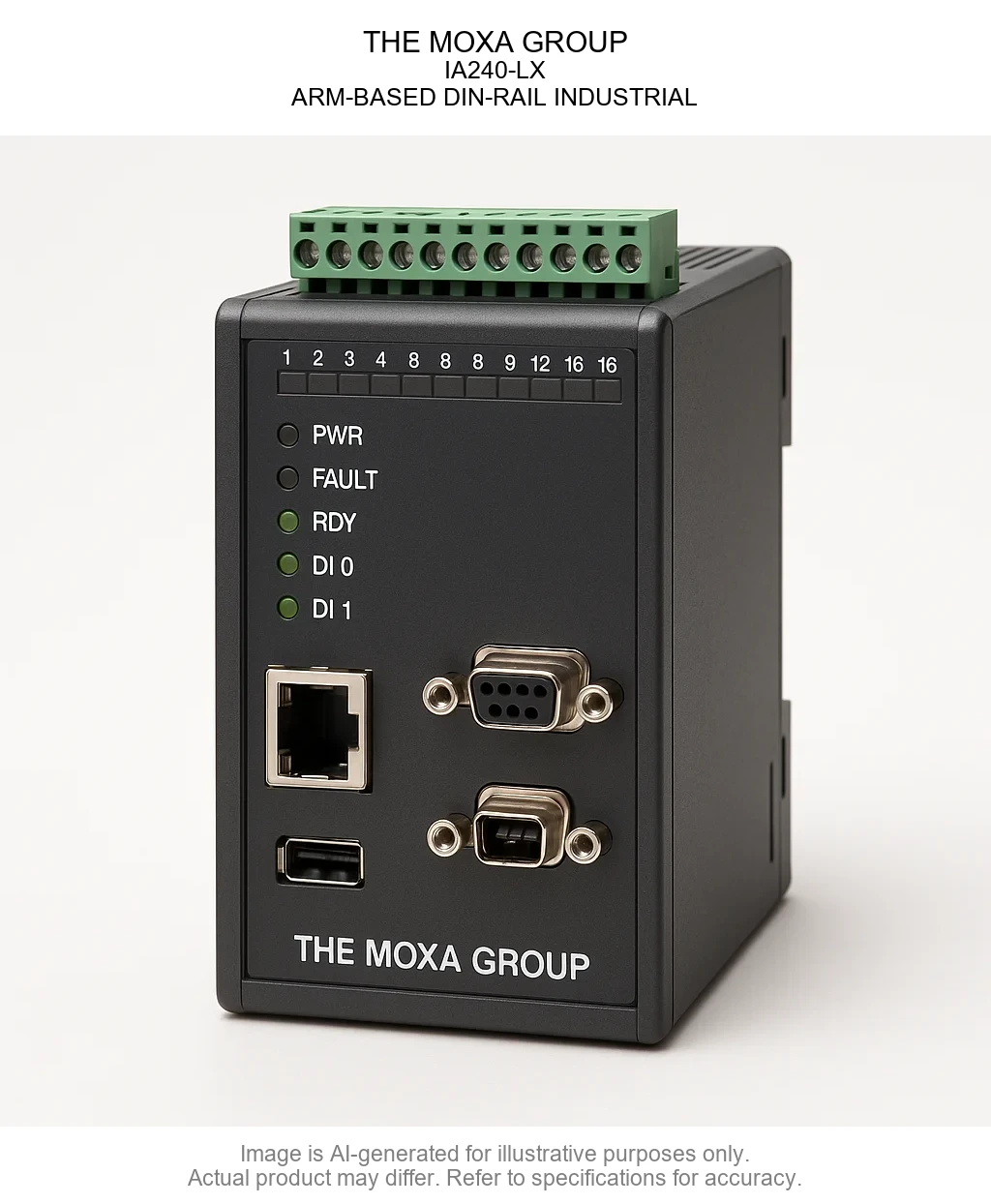 THE MOXA GROUP; IA240-LX; ARM-BASED DIN-RAIL INDUSTRIAL